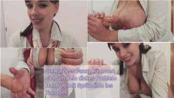 Stewardess Fanny gibt dir einen „sicheren“ Handjob